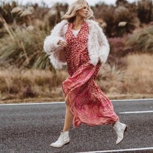 Spell & the Gypsy Delirium Maxi Dress Floral Red Pink Size XXS